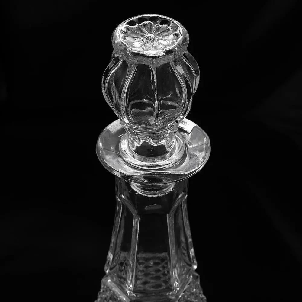 Vintage Anchor Hocking Wexford Glass Decanter w/Stopper MCM Barware LiquorCarafe